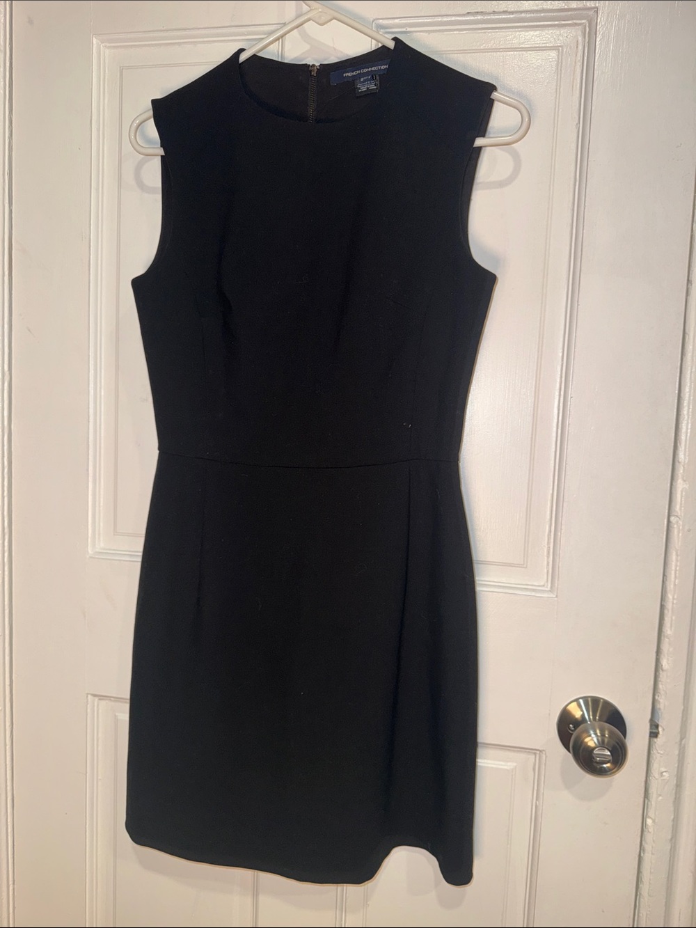 French Connection Black Sleeveless Sheath Dress